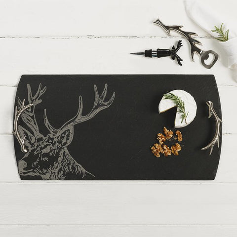 Large Stag Slate Serving Tray