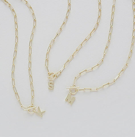 Initial Toggle Necklaces, by Natalie Wood