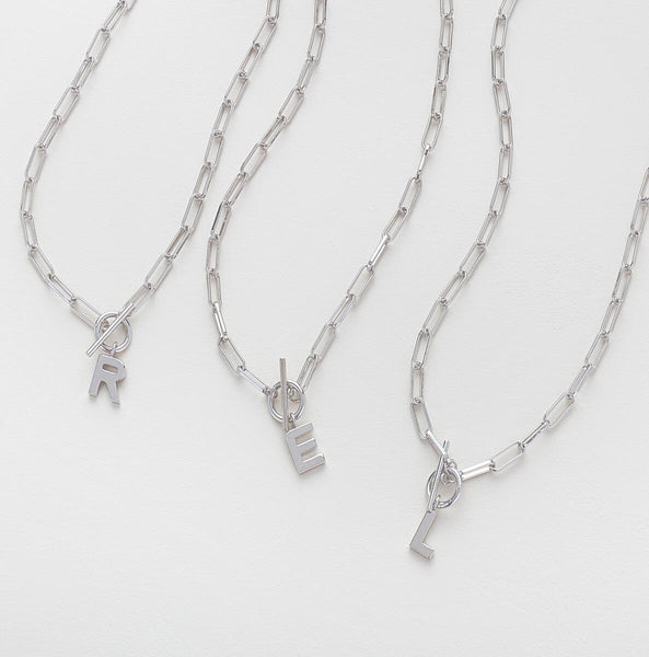 Initial Toggle Necklaces, by Natalie Wood