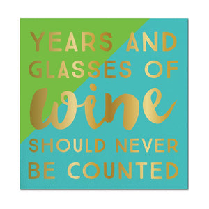 Cocktail Napkins- Years & Glasses