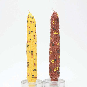 Harvest Corn Taper Candles S/2