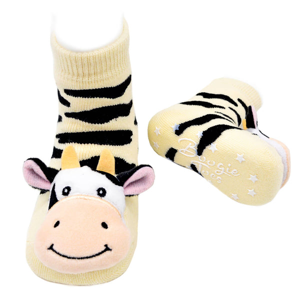 Bella The Cow Boogie Toes - Baby Rattle Socks: 0 - 1 Y