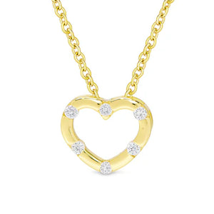 CZ Inlay Heart Necklace