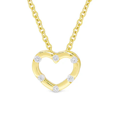 CZ Inlay Heart Necklace