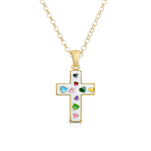 Cross Pendant, White