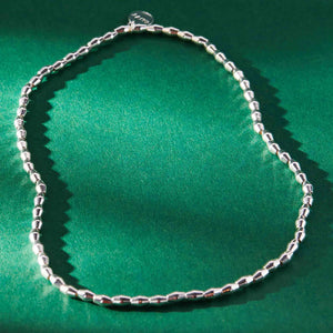 Silver Beaded Stretch Necklace