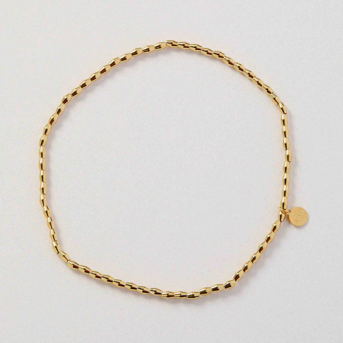 Gold Beaded Stretch Necklace