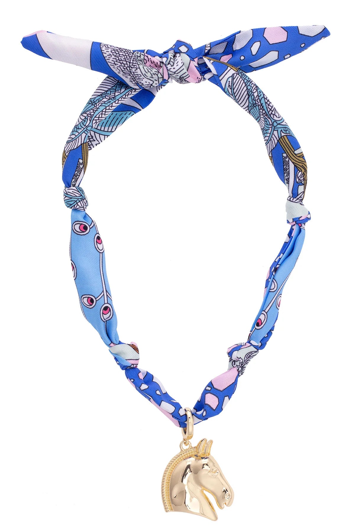 Scarf Necklace - Ash Horse Bust