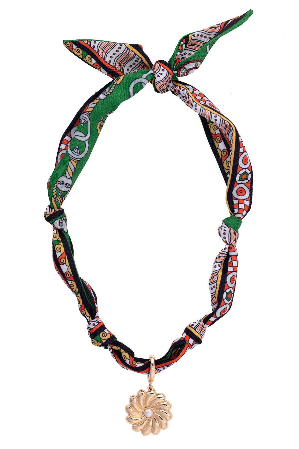Scarf Necklace - Gertrude Pearl Flower