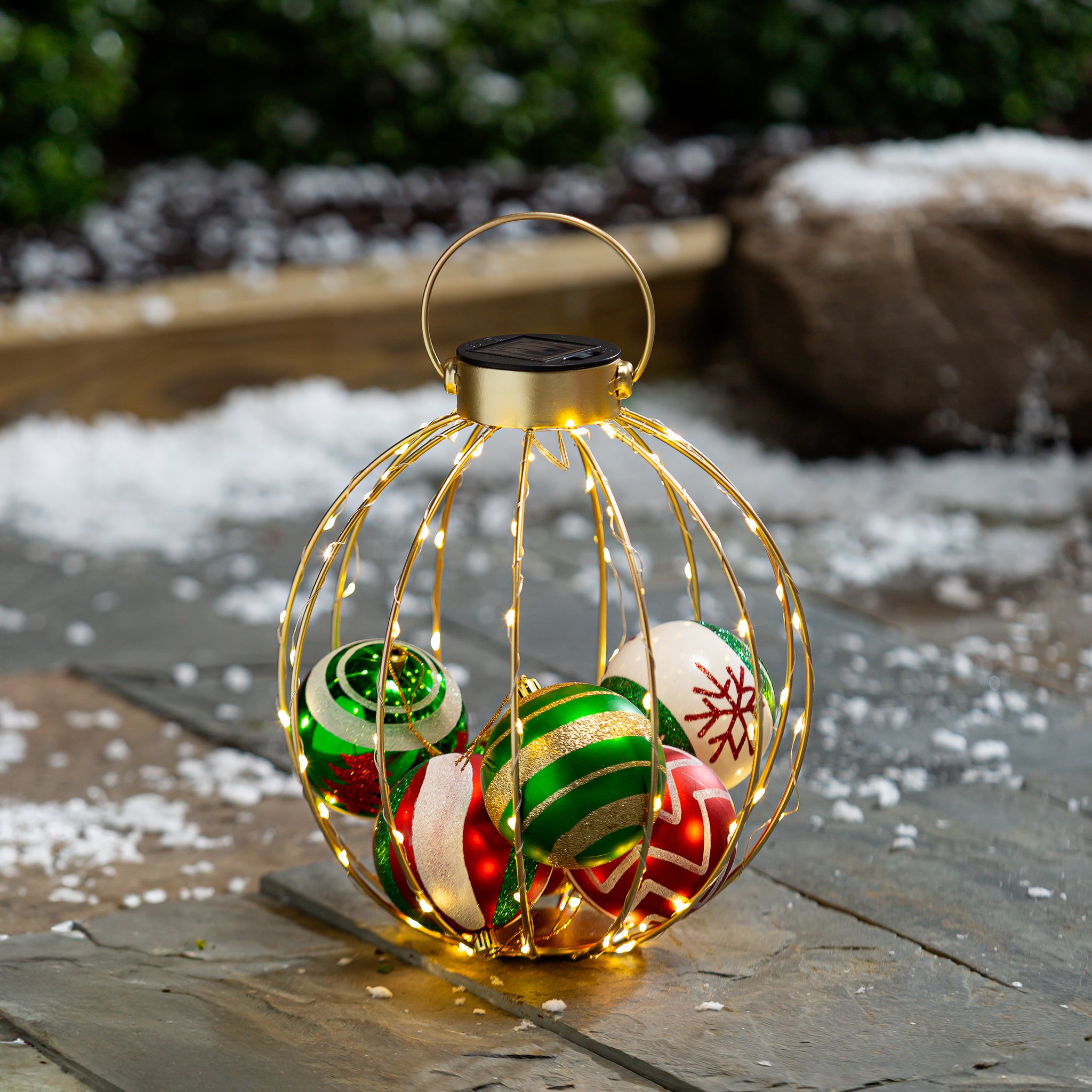 Solar Orb Lantern with Ornaments