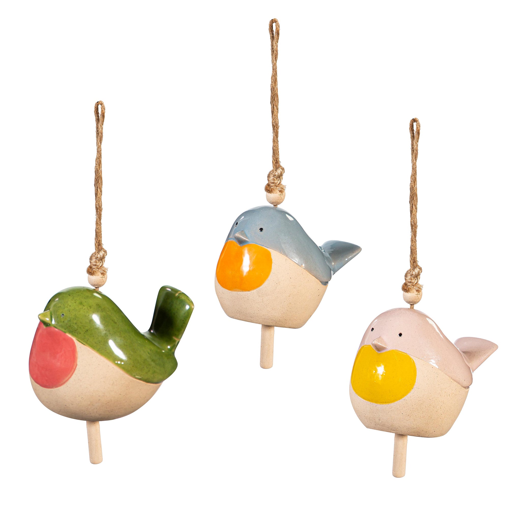 Mini Ceramic Bird Bell