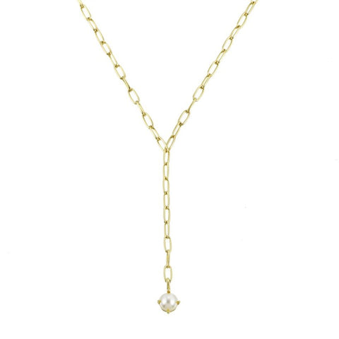 Shine Bright Pearl Lariat Necklace
