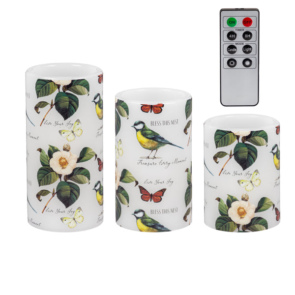 Song Bird LED Candle Set