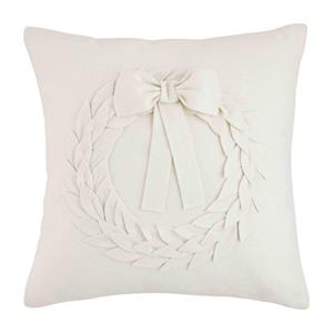 Pillow, White Wreath