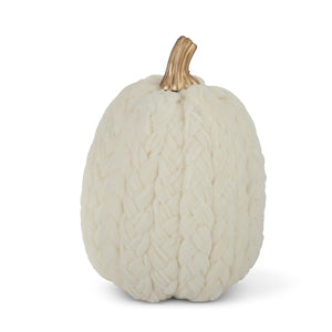 White Braided Pumpkin Large