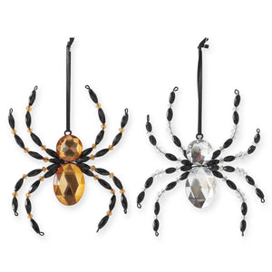 Black Jeweled Spider Ornaments