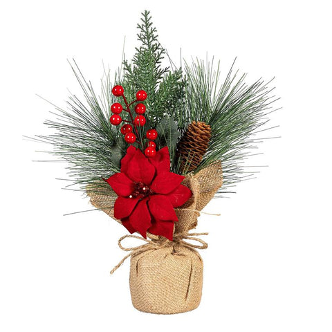 Holiday Poinsettia Table Decor