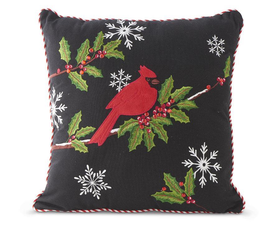 Pillow - Embroidered Cardinal