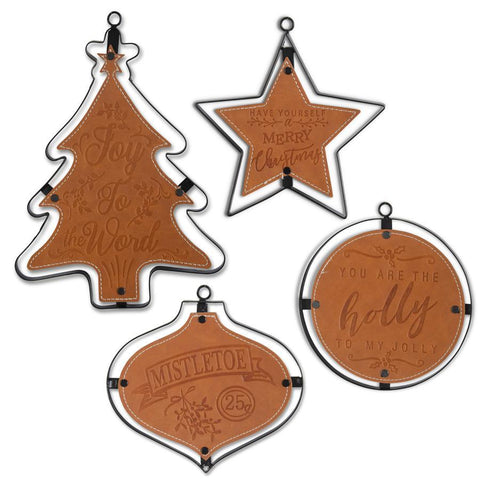 Ornament - Dark Metal & Leather Cutout