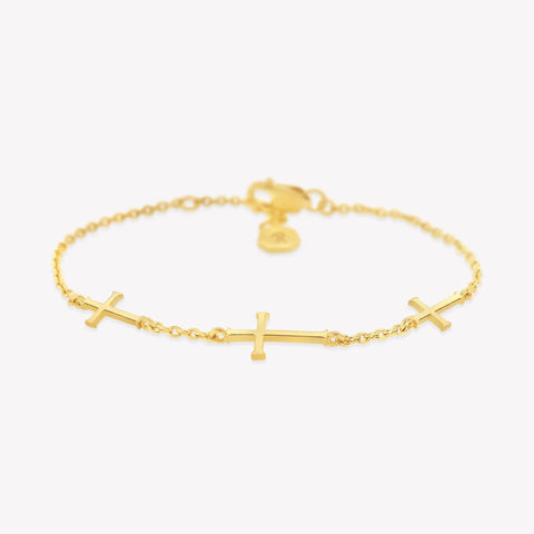 Calvary Cross Bracelet, Gold