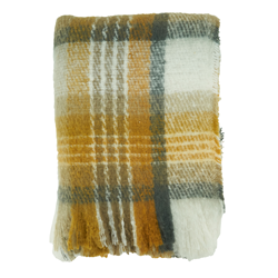 Throw - Faux Mohair Check