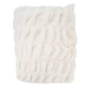 Throw - Faux Rabbit Fur, White