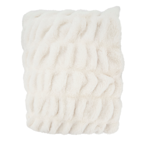 Throw - Faux Rabbit Fur, White