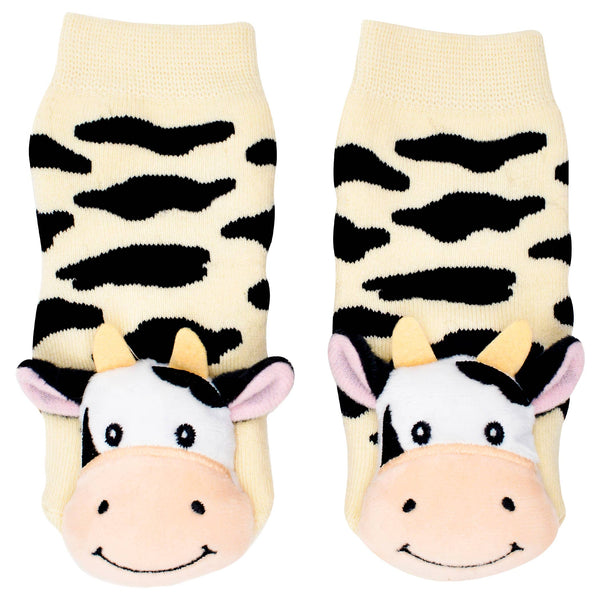 Bella The Cow Boogie Toes - Baby Rattle Socks: 0 - 1 Y