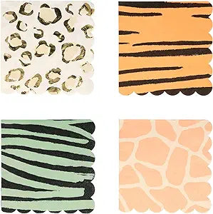 Safari Animal Print Dessert Napkins