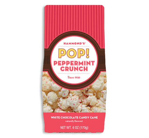 Hammond's Popcorn Holiday White Chocolate Peppermint Crunch