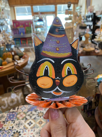 Finial - Vintage Black Cat