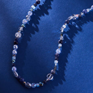 Blue Sodalite Beaded Stretch Necklace