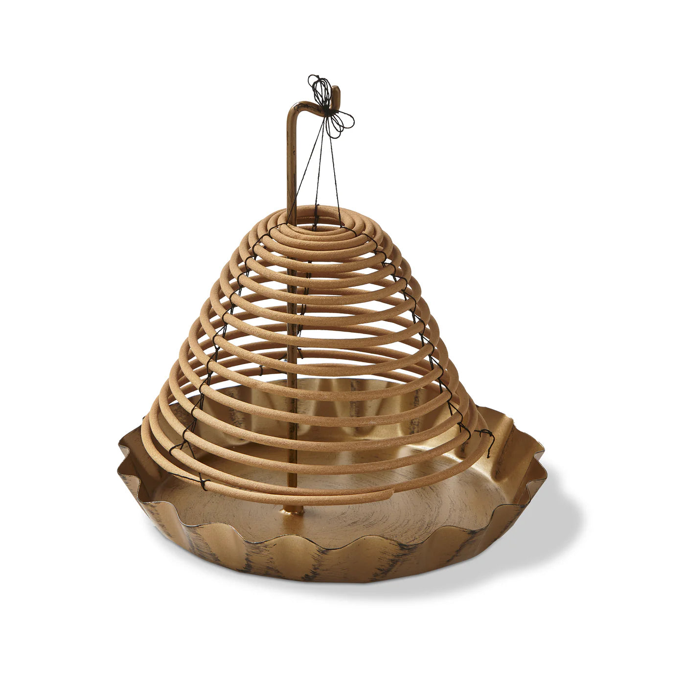 Scalloped Metal Incense Holder
