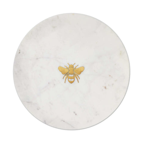 Bee Inlay Marble Serving Board