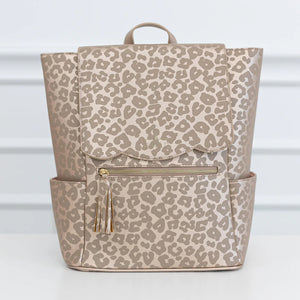 Frilly Full Size Backpack, Leopard