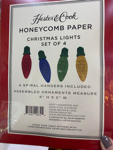 Christmas Lights, Honeycomb Paper