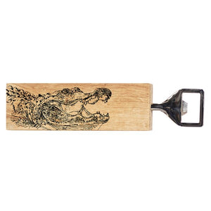 Oak Bottle Opener, Alligator