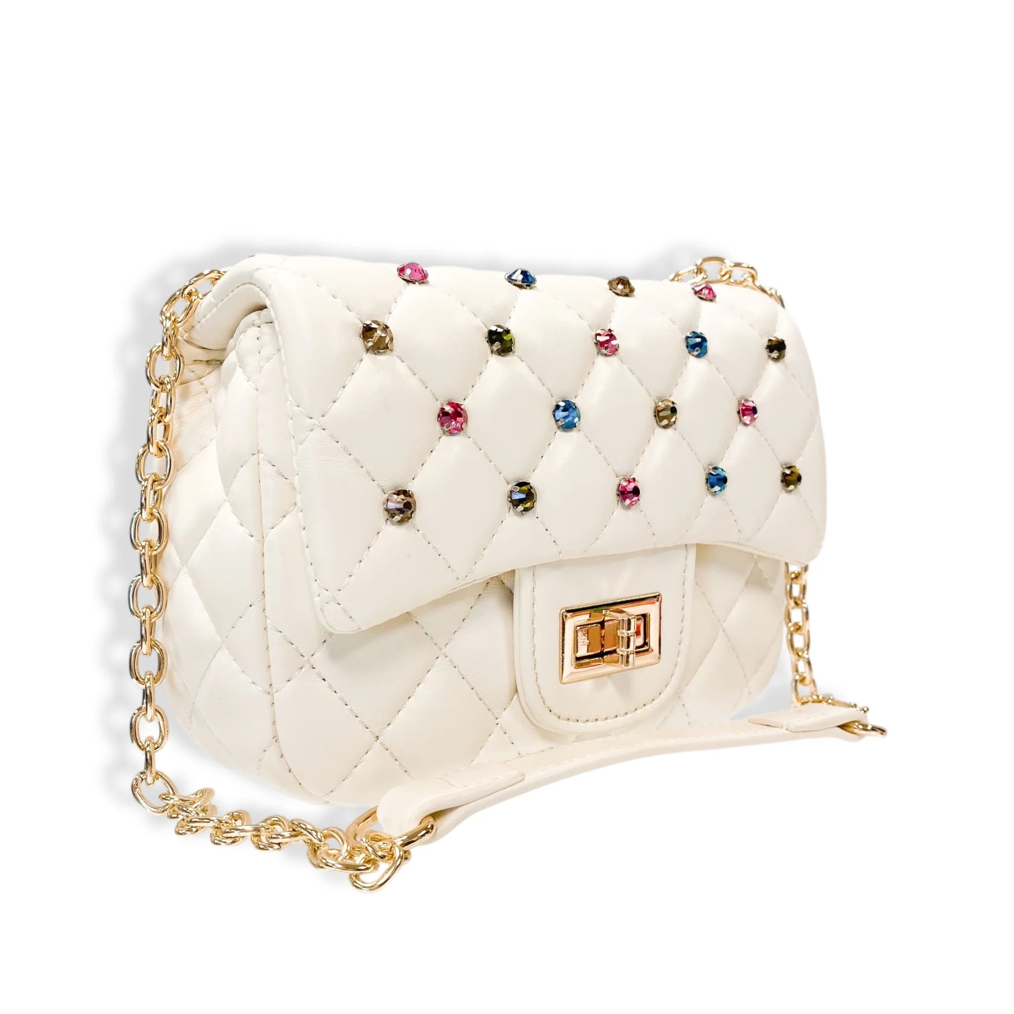 Colorful Stone Quilted Purse