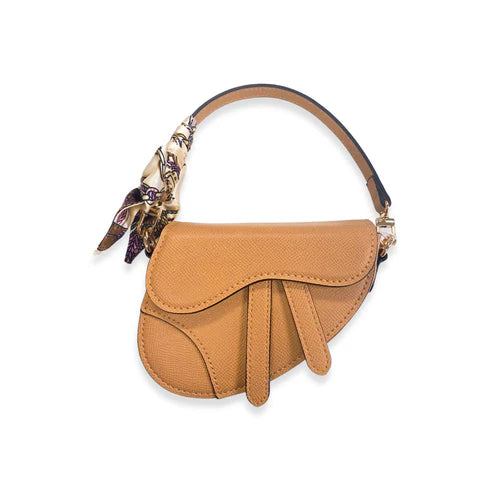 Mini Saddle Purse with Scarf