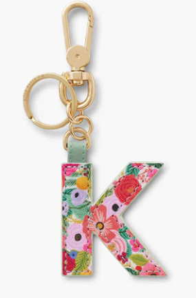 Garden Party Monogram Key Ring