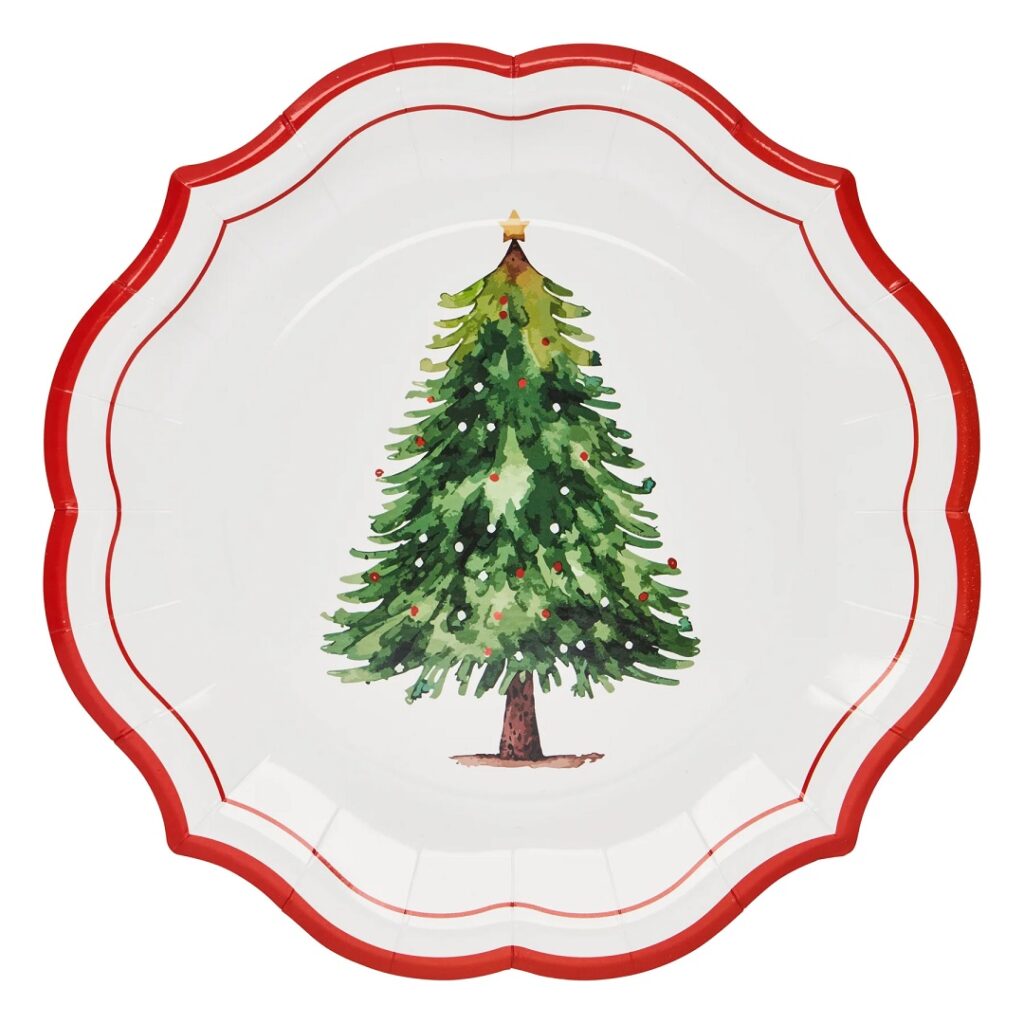 Merry & Bright, Christmas Tree Dinner Plate