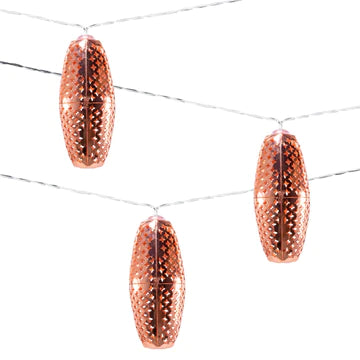 Marrakesh Metal Solar String Lights, Copper Star