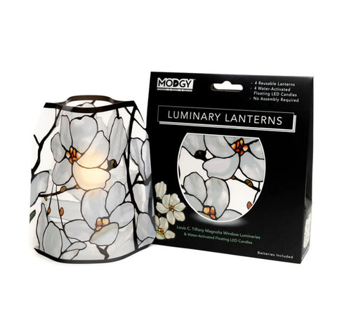 Luminary Lantern, Tiffany Magnolia Windows