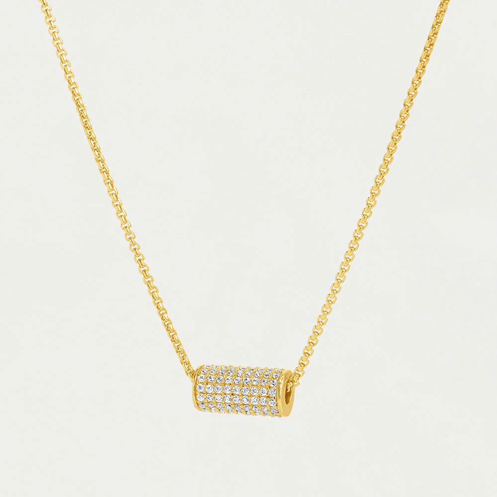 Petit Pave Mini Tube Necklace