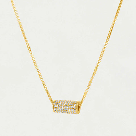 Petit Pave Mini Tube Necklace