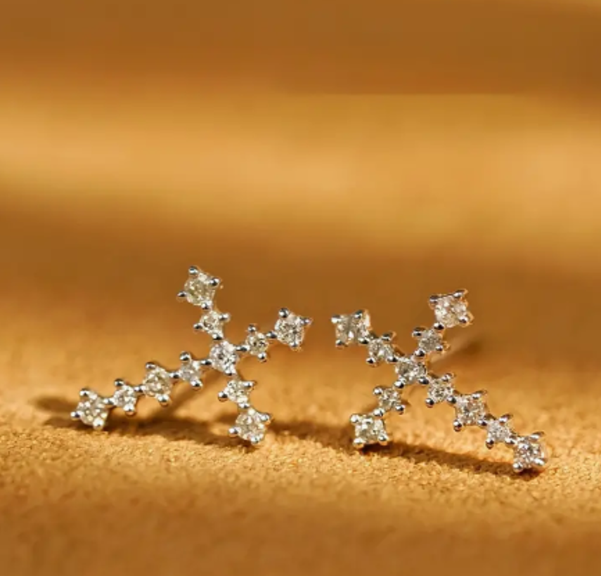 Delicate Cross Studs