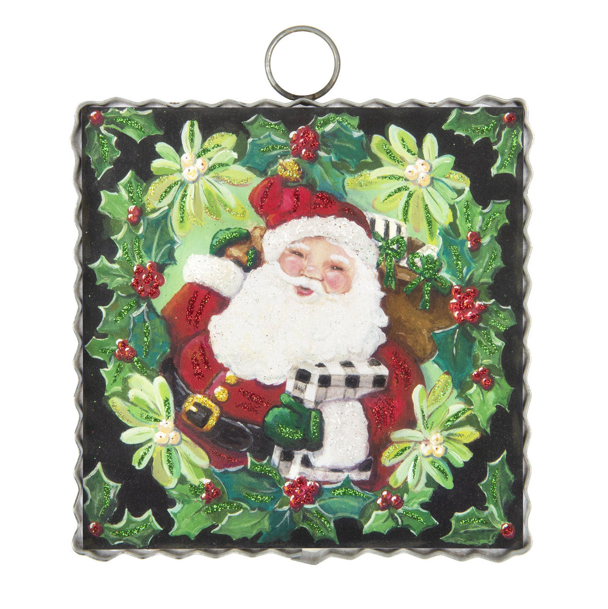 Charm - Holly Santa