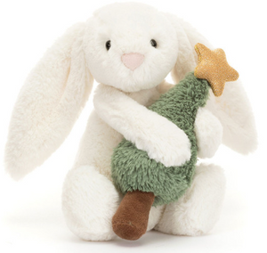 Bashful Bunny with Christmas Tree