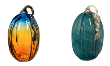 Glass Pumpkins & Owls