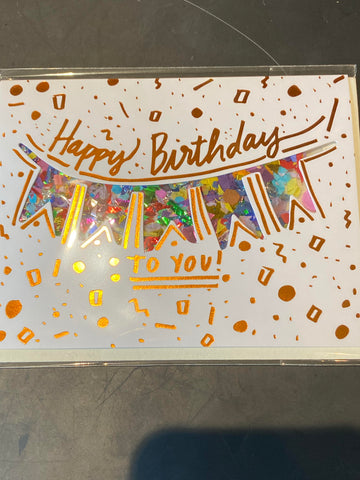 Confetti Card Happy Birthday Card